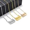 AOCHEE Stainless Steel Razor Blade Pendant Charm Necklace 3 Colors Engraved Unisex Jewelry 18" view 2