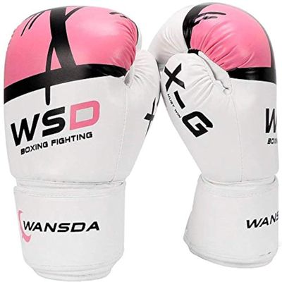 Luwint Youth Boxing Gloves, Heavy Training Sparring Boxing Gloves for Kids 10-12 Years and Teens, Beginner Punching Bag Gloves for Kickboxing Fighting MMA Muay Thai (Pink, 8oz)