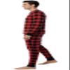 At The Buzzer Mens Printed Thermal Set 95966, Buffalo Plaid Red Black, Large view 3
