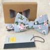 Spring Notion Men's Cotton Floral Print Bow Tie, 19-Light Blue view 3