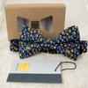 Spring Notion Men's Cotton Floral Print Bow Tie, 11-Navy view 3