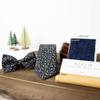 Spring Notion Men's Cotton Floral Print Bow Tie, 11-Navy view 4