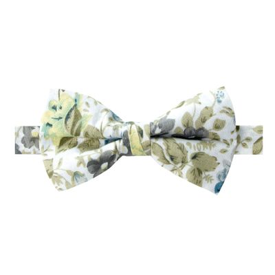 Spring Notion Men's Cotton Floral Print Bow Tie, 24-Yellow