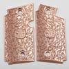Custom Metal Pistol Grips Scroll Design, Rose Gold Finish Compatible with P238 view 1