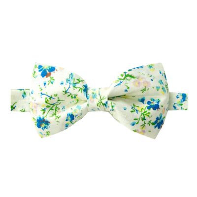 Spring Notion Men's Cotton Floral Print Bow Tie, 26-Blue