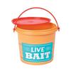 Fun Express Fishing Birthday Party Decorations Mini Buckets - Live Bait Bucket Design Small Plastic Pails with Lids for Kids Party Favors | Fishing Themed Party Supplies Set of 12 - Blue 4.5 Inch view 1
