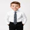 Spring Notion Boys' Cotton Floral Skinny Zipper Tie, Navy Small view 3