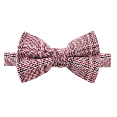 Spring Notion Boys' Glen Plaid Cotton Bow Tie Red L