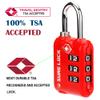 SURE LOCK TSA Approved 3 Digit Luggage Locks with Zinc Alloy Body and Hardened Steel Shackle to Lock Travel Suitcase (RED 2 Pack) view 2