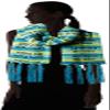 MUK LUKS Women's Traditional Tassel Scarf, Caribbean, OSFM view 3