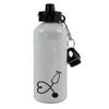 Personalized Custom Stethoscope Graduation - Add your School Name/Graduation Date - Aluminum White Finish 20 Ounce 600ML Sport Water Bottle, 2 Lids (Blue) (Black) view 1