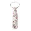 Spring Notion Boys' Cotton Floral Skinny Zipper Tie, White Small view 1