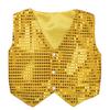 Agoky Kids Boys Glittery Sequined Vest Jacket Shiny Waistcoat for Prom Dance Stage Performance Gold 7-8 view 1