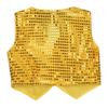Agoky Kids Boys Glittery Sequined Vest Jacket Shiny Waistcoat for Prom Dance Stage Performance Gold 7-8 view 2