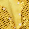 Agoky Kids Boys Glittery Sequined Vest Jacket Shiny Waistcoat for Prom Dance Stage Performance Gold 7-8 view 4