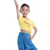 11521213 Girls Dance Practice Tied Kids Dance Top Dancewear Baiwu (S/C 120, Yellow) view 1