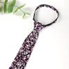 Spring Notion Boys' Cotton Floral Skinny Zipper Tie, Purple Small view 2