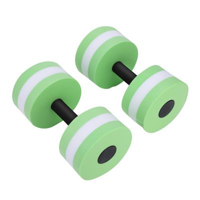 Dilwe Fitness Dumbbell, 1 Pair Foam Heavy Barbells Pool Barbell Aqua Exercises Equipment for Water Aerobics Bodybuilding Training Fitness Yoga(Green)