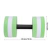 Dilwe Fitness Dumbbell, 1 Pair Foam Heavy Barbells Pool Barbell Aqua Exercises Equipment for Water Aerobics Bodybuilding Training Fitness Yoga(Green) view 3