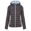 Izas Montafon Women's Padded Down Hooded Jacket (Large, Dark Grey/Sky Blue) view 1