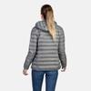 Izas Montafon Women's Padded Down Hooded Jacket (Large, Dark Grey/Sky Blue) view 4