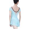 117141055 Girls Ballet Leotards Quality Mesh V Back Dance Leotards Baiwu (L 170, Light Blue) view 1