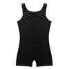 Agoky Adult Men's Spandex Short Tank Unitard Bodysuit Sports Workout Biketard Bodyshaper Black Large view 4