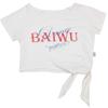 11521213 Girls Dance Practice Tied Kids Dance Top Dancewear Baiwu (XL/C 150, White) view 2
