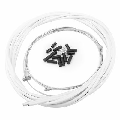 Alomejor Brake Cables and Cycling Shifting Cable Suitable for Wire Brake Cable, Cover, Ends Brake Cable Ends Brake Cable Set(White)