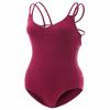 Daydance Cotton Burgundy Women Leotards for Ballet, Dance, Gymnastics, Aerial Yoga view 3