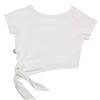 11521213 Girls Dance Practice Tied Kids Dance Top Dancewear Baiwu (S/C 120, White) view 3