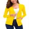 EXCHIC Women's Lightweight Long Sleeve Cardigan Sweaters Classic Button Open Front Knit Sweater with Pockets(Yellow, Small) view 3