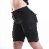 FOURSTEEDS Women's Casual Loose Fit Multi-Pockets Camouflage Twill Bermuda Cargo Shorts with Belt US 14 Black view 3