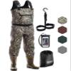 Foxelli Chest Waders, Waterproof 4mm Neoprene Hunting & Fishing Waders for Men & Women with Boots view 1