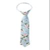 Spring Notion Boys' Cotton Floral Skinny Zipper Tie, Light Blue Medium view 1