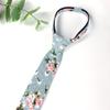 Spring Notion Boys' Cotton Floral Skinny Zipper Tie, Light Blue Medium view 2