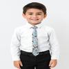 Spring Notion Boys' Cotton Floral Skinny Zipper Tie, Light Blue Medium view 3