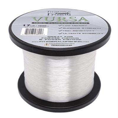 Fitzgerald Vursa Fluorocarbon Fishing Line 100% Pure Fluorocarbon Clear 200 Yd/12 Lb Knot Strength and Abrasion Resistant