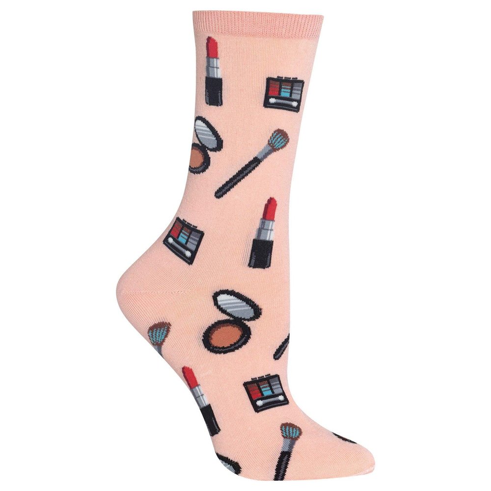 Hot Sox Womens Make Up Socks, Blush, 1 Pair, Womens Shoe 4-10