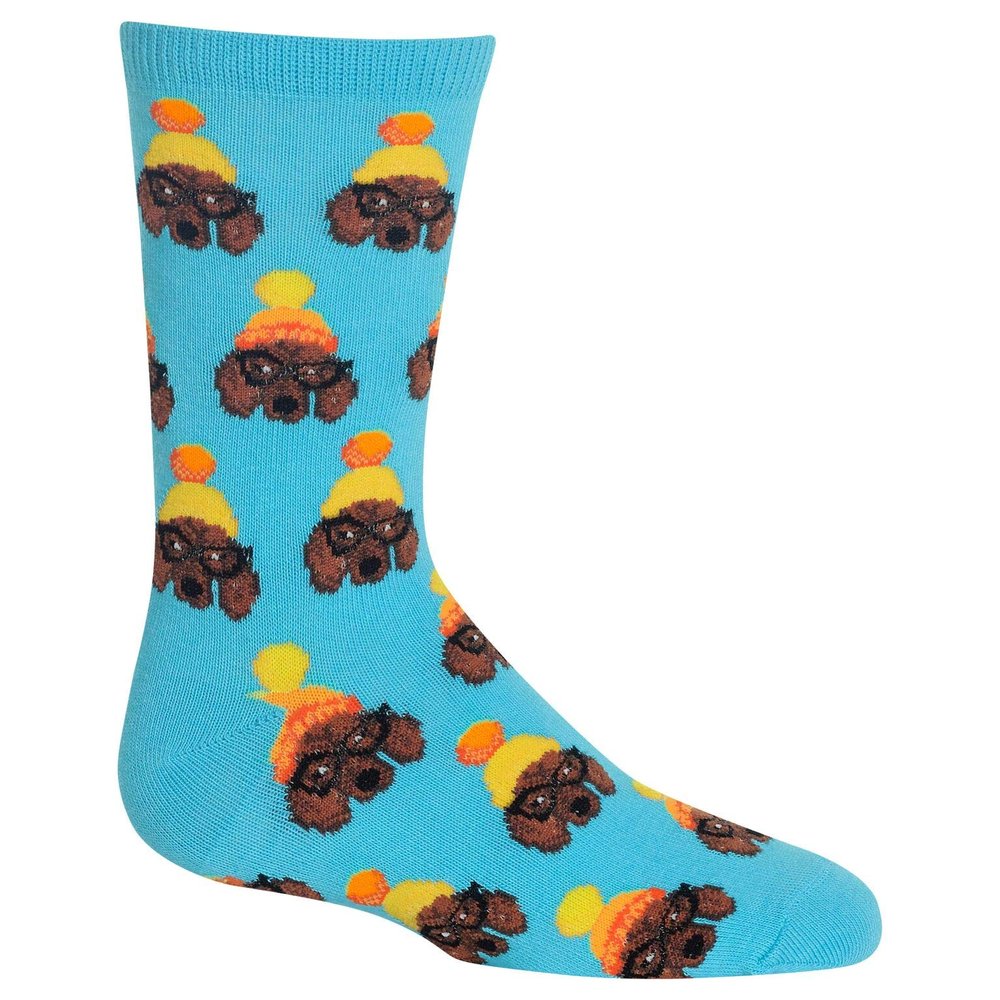 Hot Sox Kids Winter Dogs(M/L) Socks, Sky Blue, 1 Pair, Medium/Large