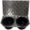 PBR Products Compatible with Honda Pioneer 1000 Jumbo Diamond Plate Cup Holder Silver view 1