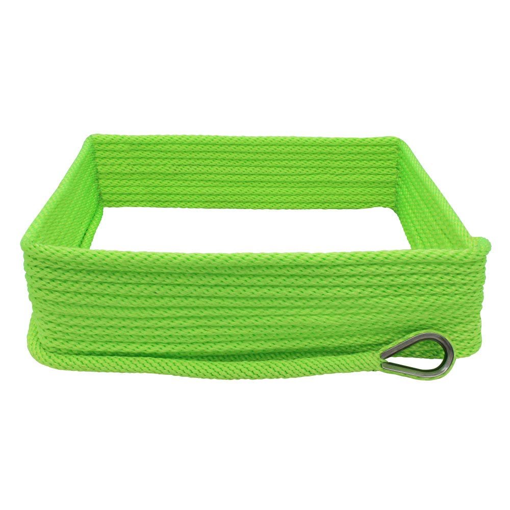 Extreme Max 3006.2675 BoatTector Solid Braid MFP Anchor Line with Thimble - 3/8" x 150', Neon Green