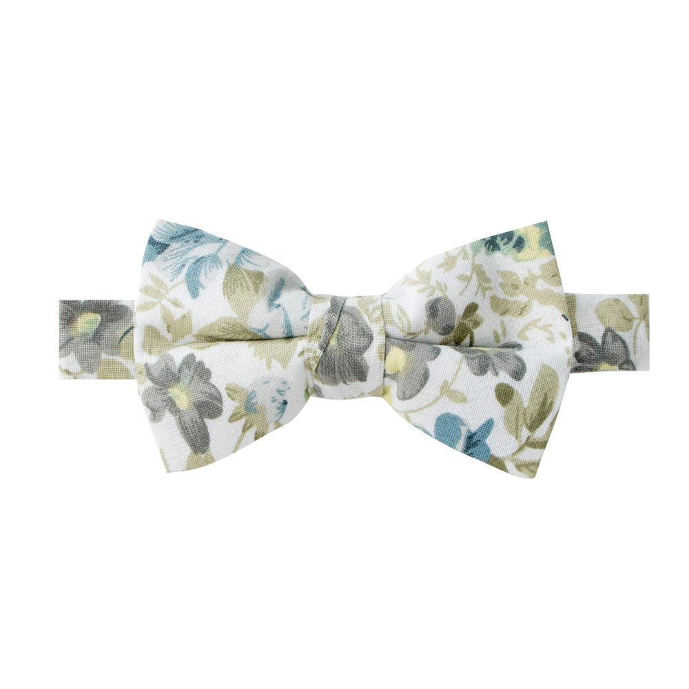 Spring Notion Boys' Cotton Floral Bow Tie 24-Yellow S