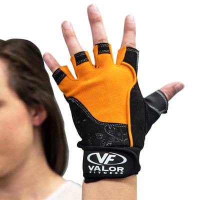 Valor Fitness Womens Weightlifting Gloves or Bike Gloves for Hand Protection Small