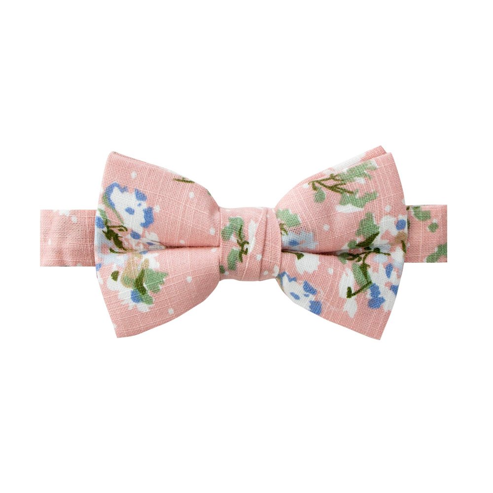 Spring Notion Boys' Cotton Floral Bow Tie 18-Light Pink S