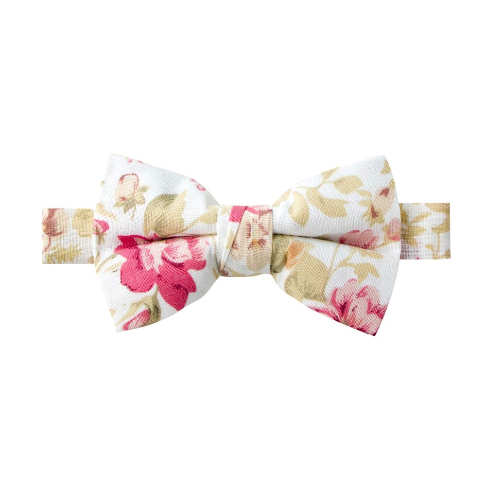 Spring Notion Boys' Cotton Floral Bow Tie 25-Peach L