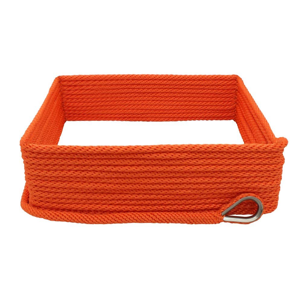 Extreme Max 3006.2672 BoatTector Solid Braid MFP Anchor Line with Thimble - 3/8" x 150', Neon Orange