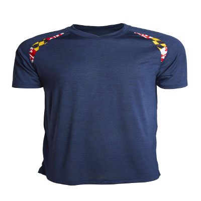 Covalent Activewear Maryland State Souvenir Short Sleeve Gift T-Shirt with Maryland Flag Shoulder Inserts