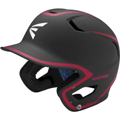 Easton | Z5 2.0 Batting Helmet | Baseball | Junior (6 1/2" - 7 1/8") | Matte Two-Tone Black/Red