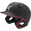 Easton | Z5 2.0 Batting Helmet | Baseball | Junior (6 1/2" - 7 1/8") | Matte Two-Tone Black/Red view 1